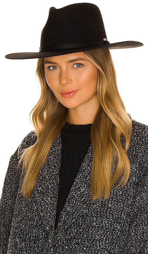 brixton cohen cowboy hat in black. - size s (also in xs)