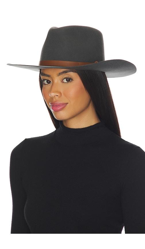 brixton hawkins wthr guard cowboy hat in grey. - size m (also in xs)