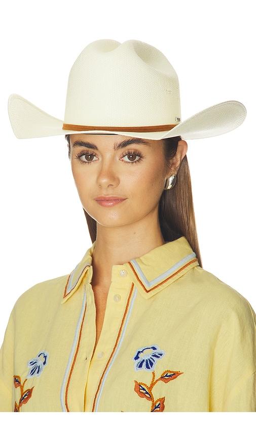 brixton laredo straw cowboy hat in cream. - size l (also in xs, s, m)