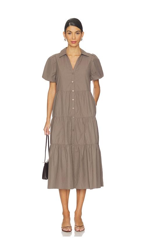 brochu walker havana dress in taupe. - size l (also in xs)