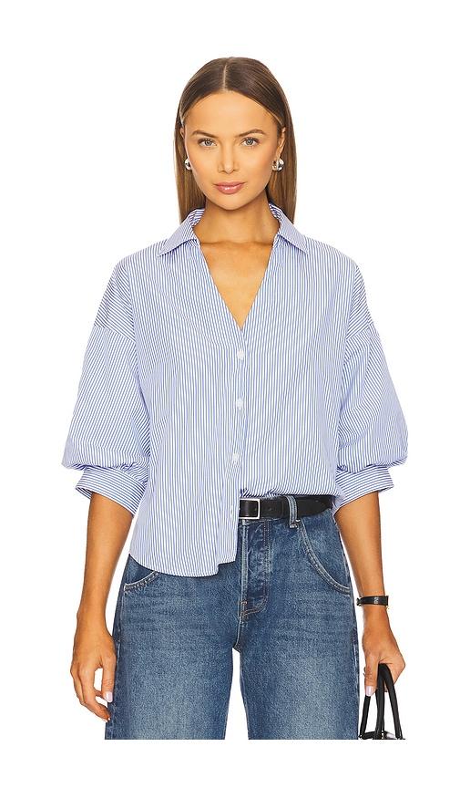 brochu walker kate shirt in blue. - size l (also in xs, s, m)