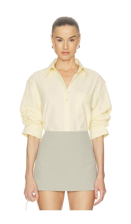 brochu walker pia shirt in lemon. - size l (also in xs, s, m)