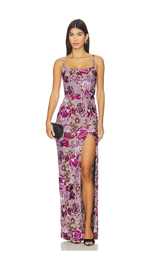 bronx banco allegra maxi dress in pink. - size m (also in xs)