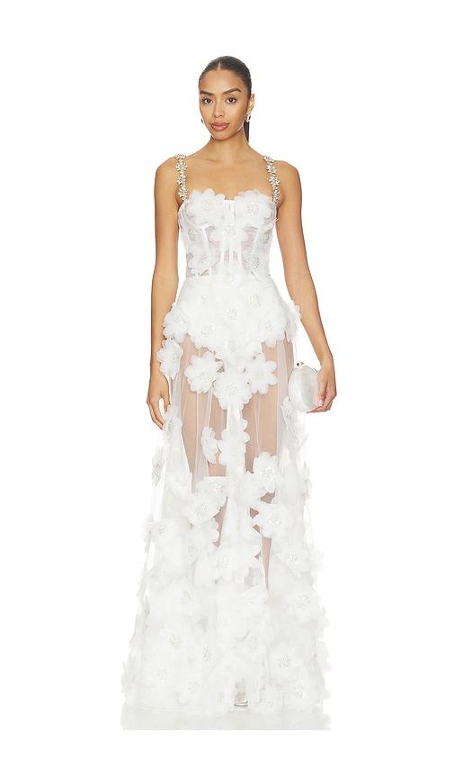 bronx banco anastasia bridal gown in white. - size m (also in xs, s)