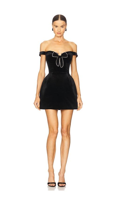bronx banco anita off the shoulder mini dress in black. - size m (also in s)