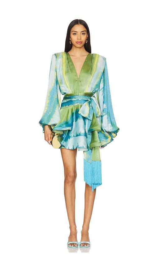 bronx banco bedouin coastal mini dress in blue. - size l (also in xs, s, m)