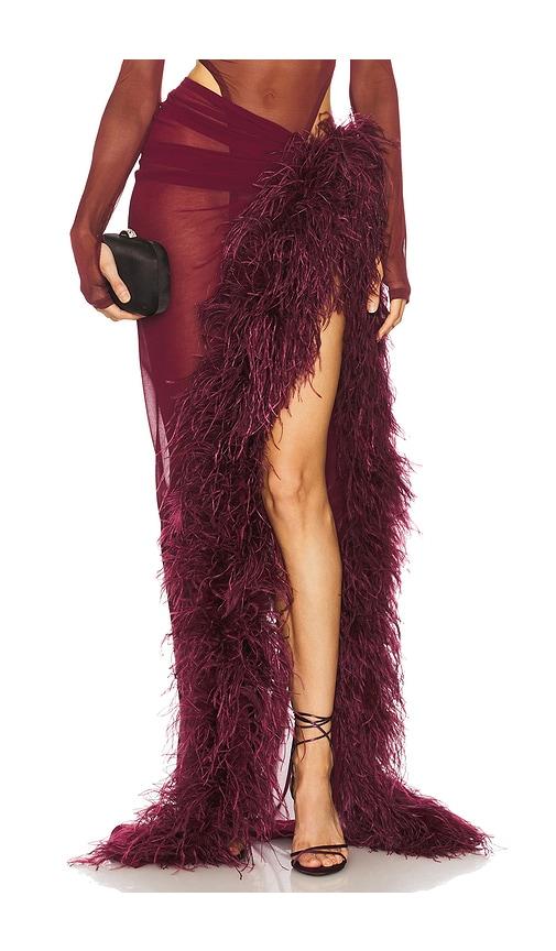 bronx banco bella skirt in burgundy. - size s (also in xs)