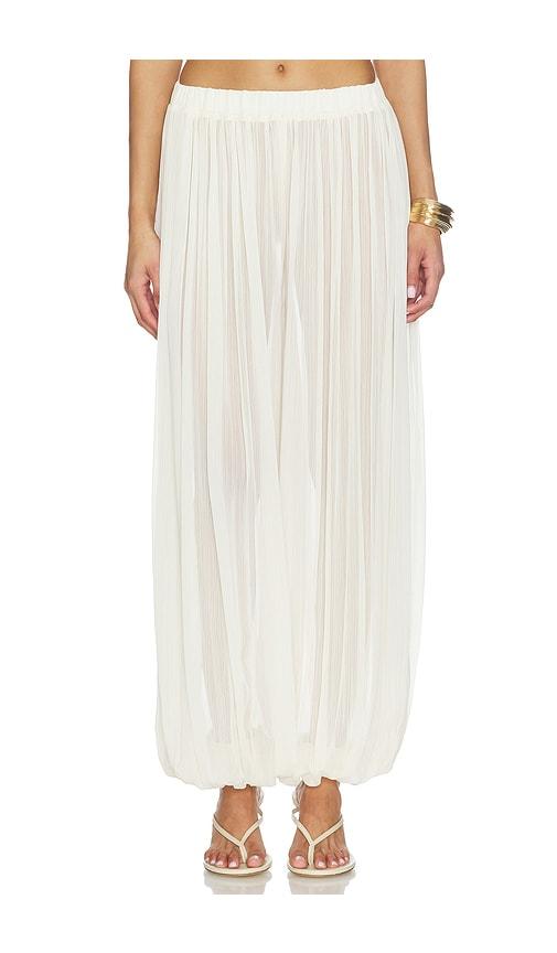bronx banco calia chiffon pant in cream. - size m/l (also in s/m)