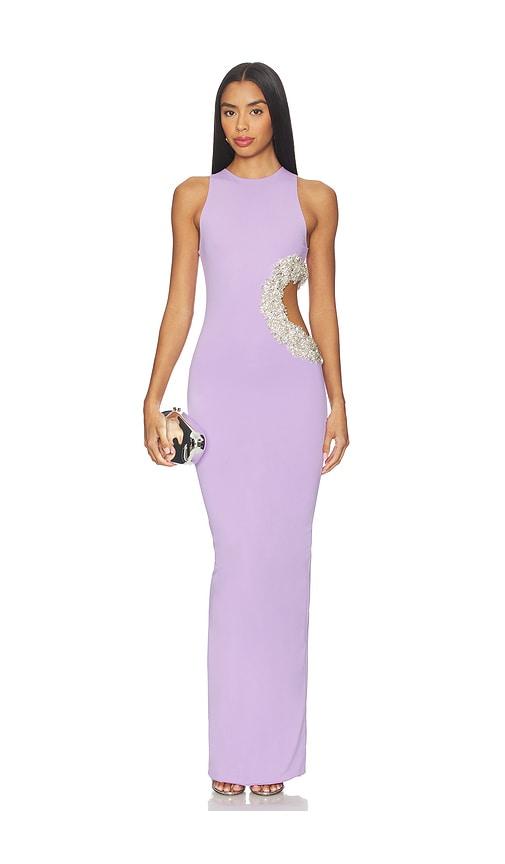 bronx banco camila cutout maxi dress in purple. - size l (also in xs, s, m, xl)