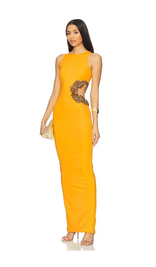 bronx banco camila maxi dress in yellow. - size l (also in xs, s, m, xl)