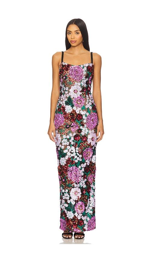 bronx banco dahlia gown in purple. - size l (also in s)