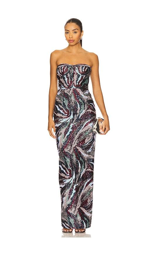 bronx banco dahlia maxi dress in black. - size m (also in xs)