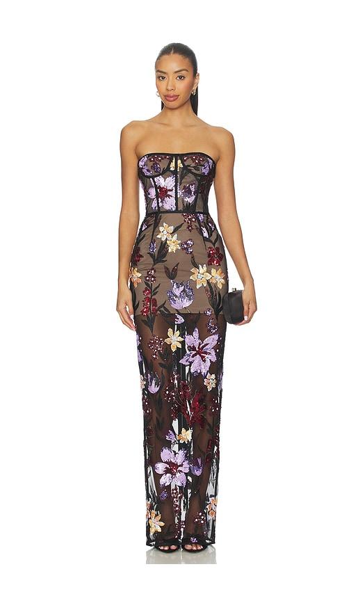 bronx banco dahlia maxi dress in purple. - size s (also in xl)