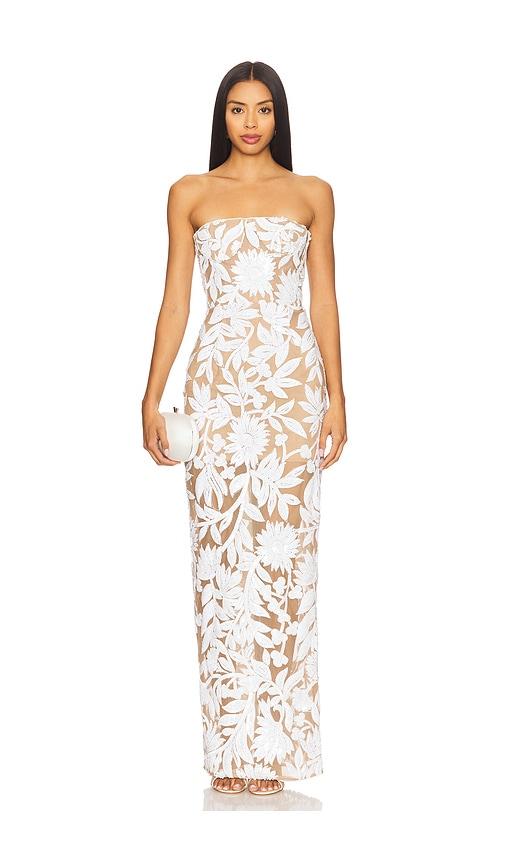 bronx banco dahlia maxi dress in white. - size s (also in xs)