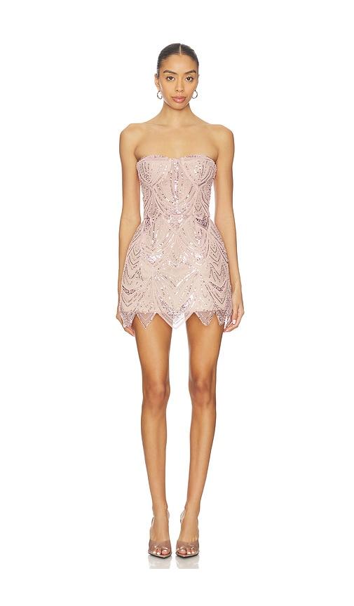 bronx banco giselle mini dress in blush. - size l (also in xl)