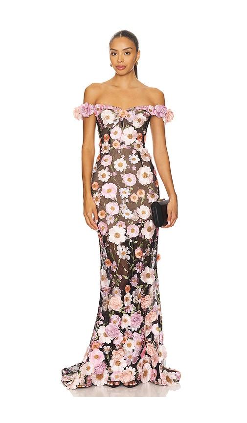 bronx banco jasmine gown in black. - size s (also in xs)
