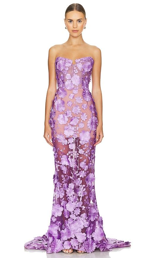 bronx banco jasmine gown in fuchsia. - size m (also in s, l, xl)