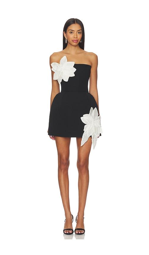 bronx banco jasmine maraya mini dress in black,white. - size l (also in s, m)