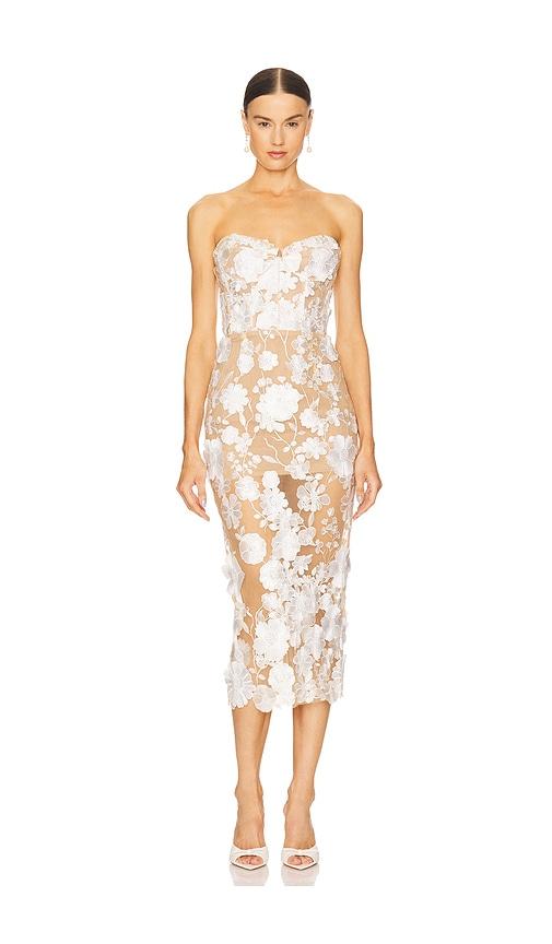 bronx banco jasmine midi dress in white. - size m (also in l)