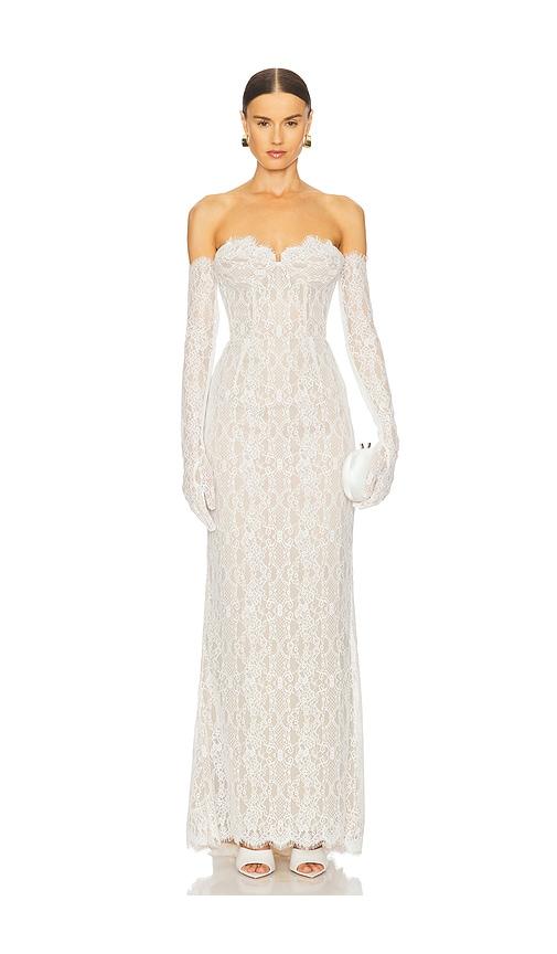 bronx banco kiera gown in white. - size l (also in xl)