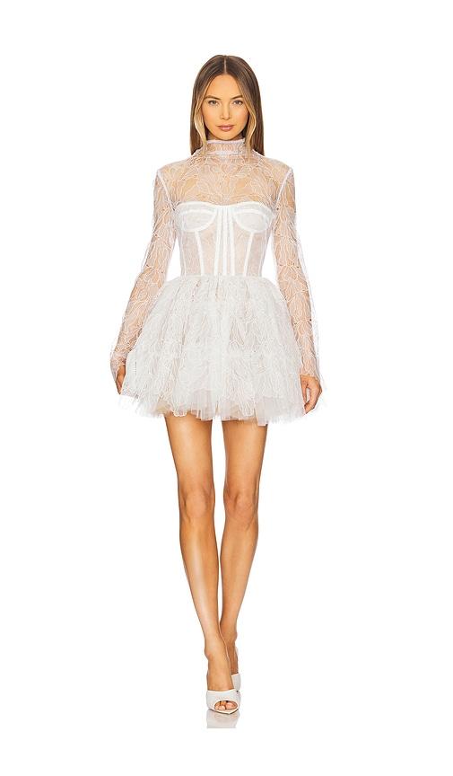 bronx banco maraya arabella lace mini dress in white. - size m (also in xs)