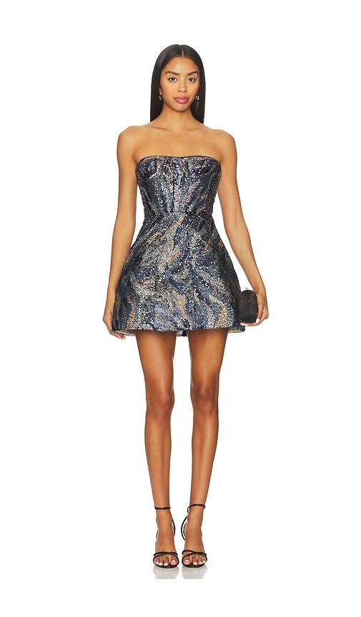 bronx banco maraya strapless dress in blue. - size m (also in s, xl)