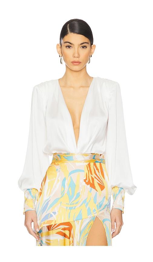 bronx banco noelle bodysuit in white. - size l (also in m, s, xl, xs)