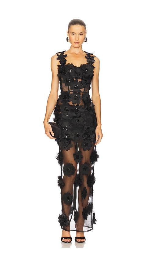 bronx banco rosalie noir maxi dress in black. - size l (also in xs, s, m, xl)