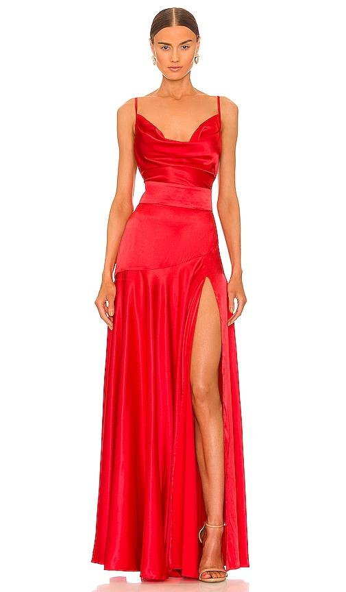 bronx banco x revolve leo maxi dress in red. - size m (also in s, xl)