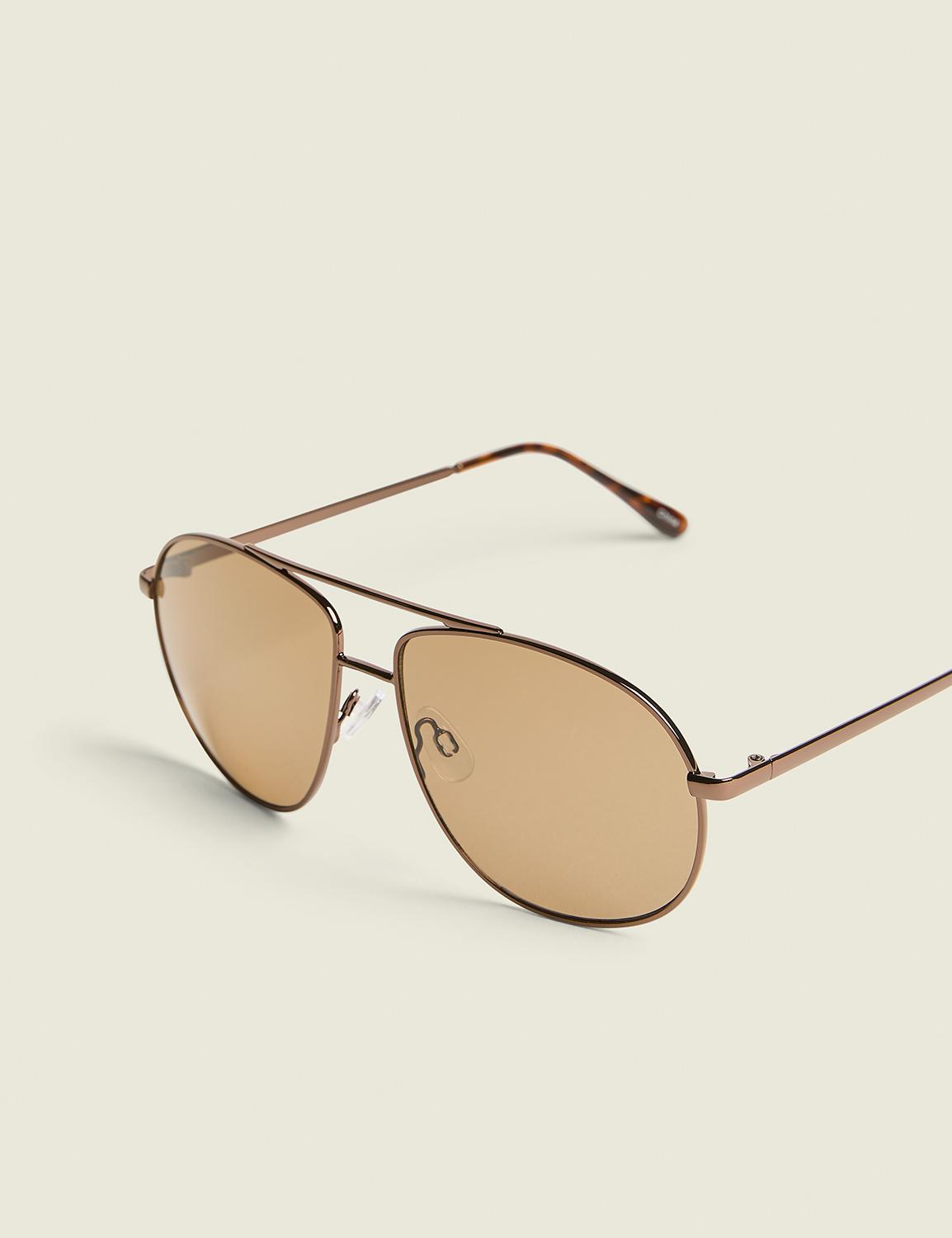 brown aviator sunglasses