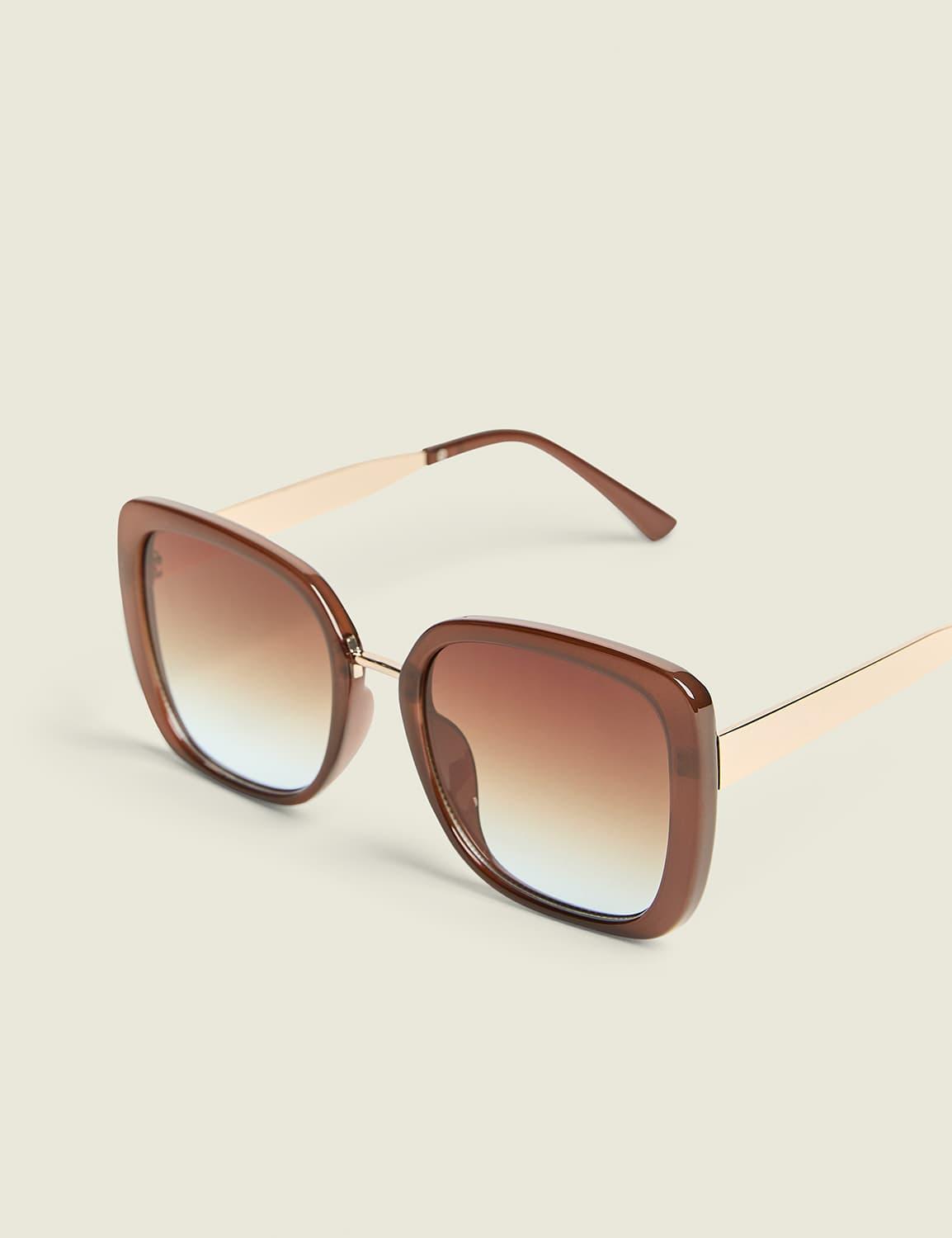 brown square sunglasses