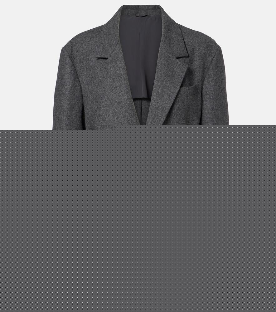 brunello cucinelli belted wool and cashmere blazer