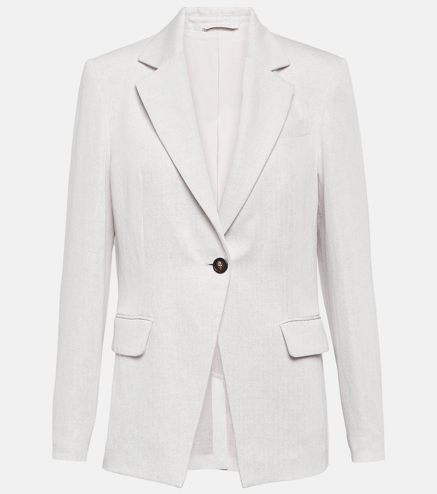 brunello cucinelli cotton and linen blazer