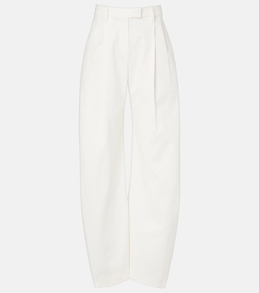 brunello cucinelli cotton barrel-leg pants