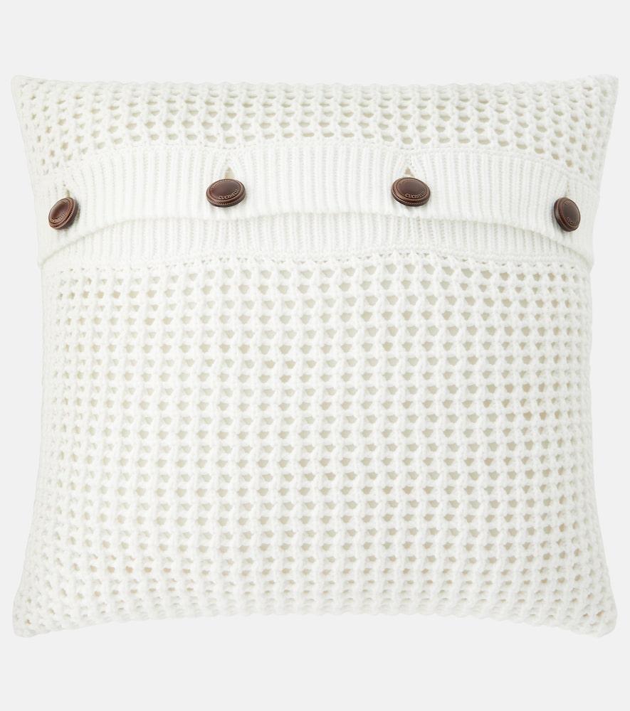 brunello cucinelli cotton-blend cushion