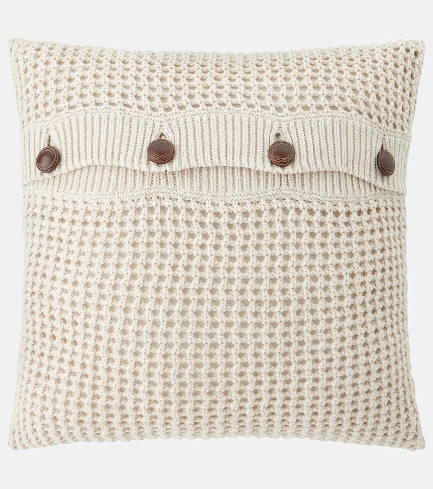 brunello cucinelli cotton-blend cushion
