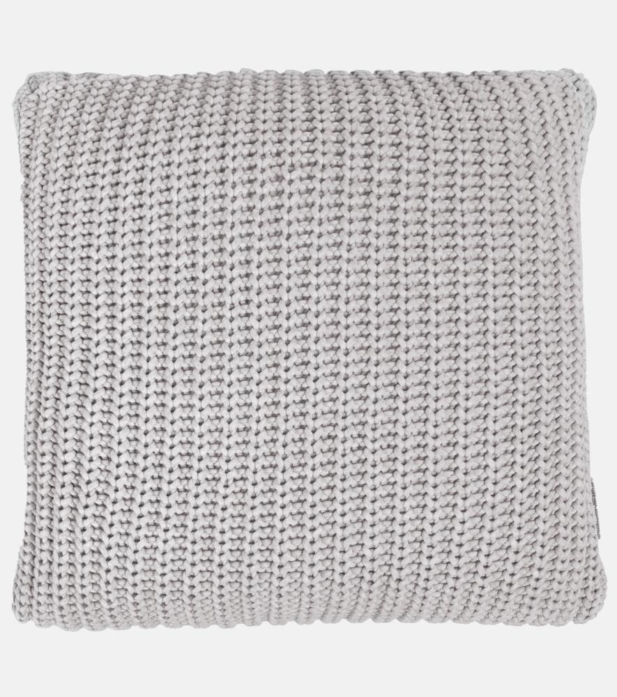 brunello cucinelli cotton-blend knit cushion