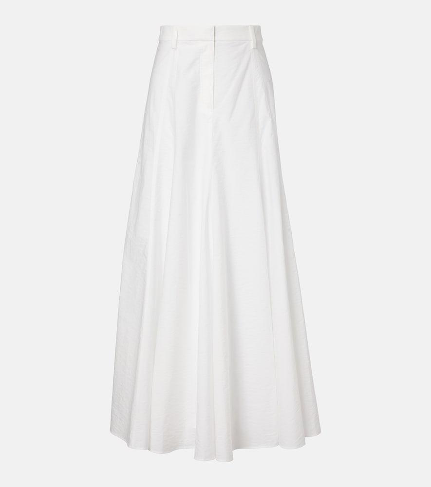 brunello cucinelli cotton-blend maxi skirt