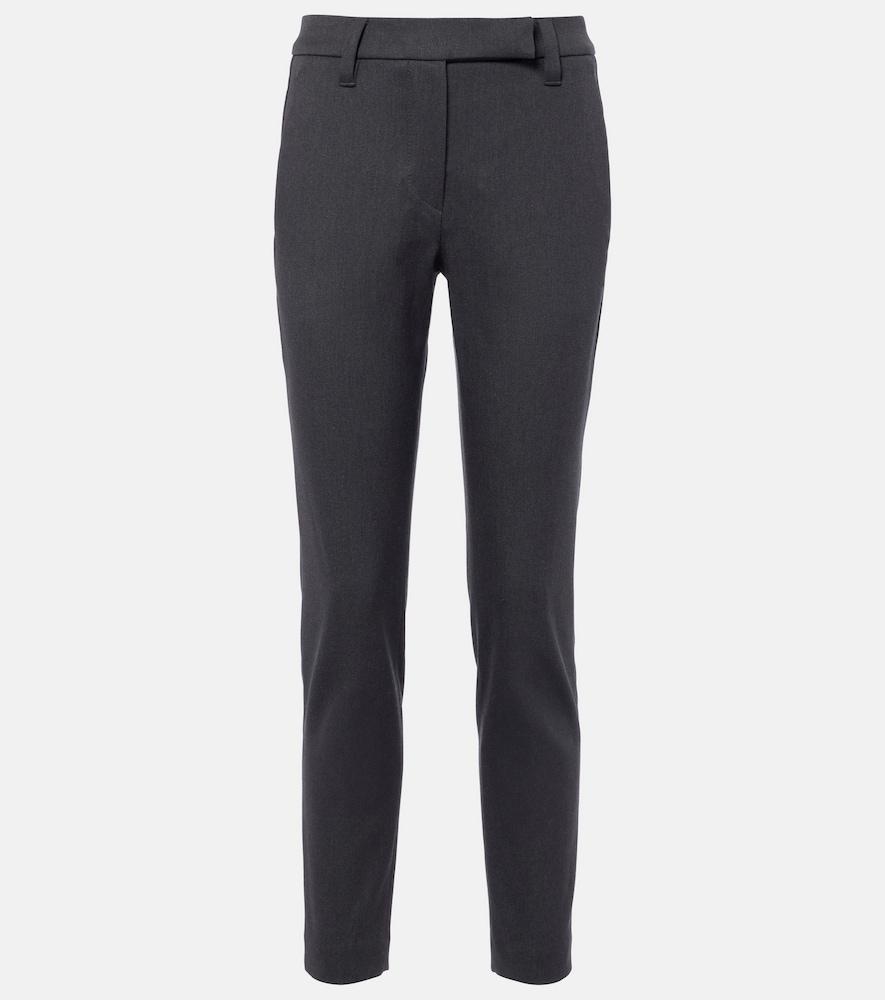 brunello cucinelli cotton-blend slim pants