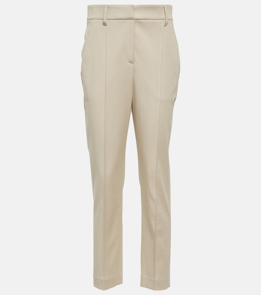 brunello cucinelli cotton-blend slim pants