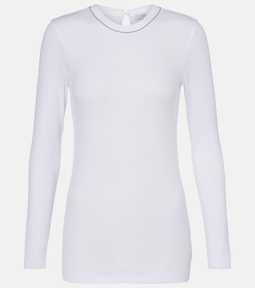 brunello cucinelli cotton-blend top