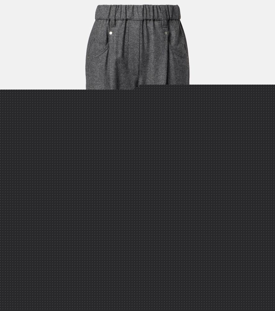 brunello cucinelli cropped wool and cashmere straight pants