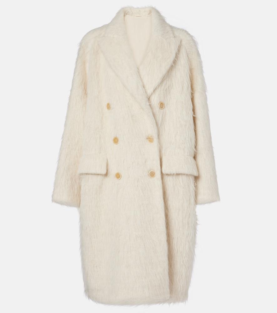 brunello cucinelli double-breasted alpaca-blend coat