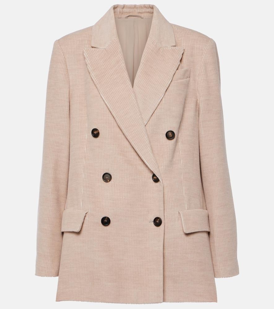 brunello cucinelli double-breasted blazer