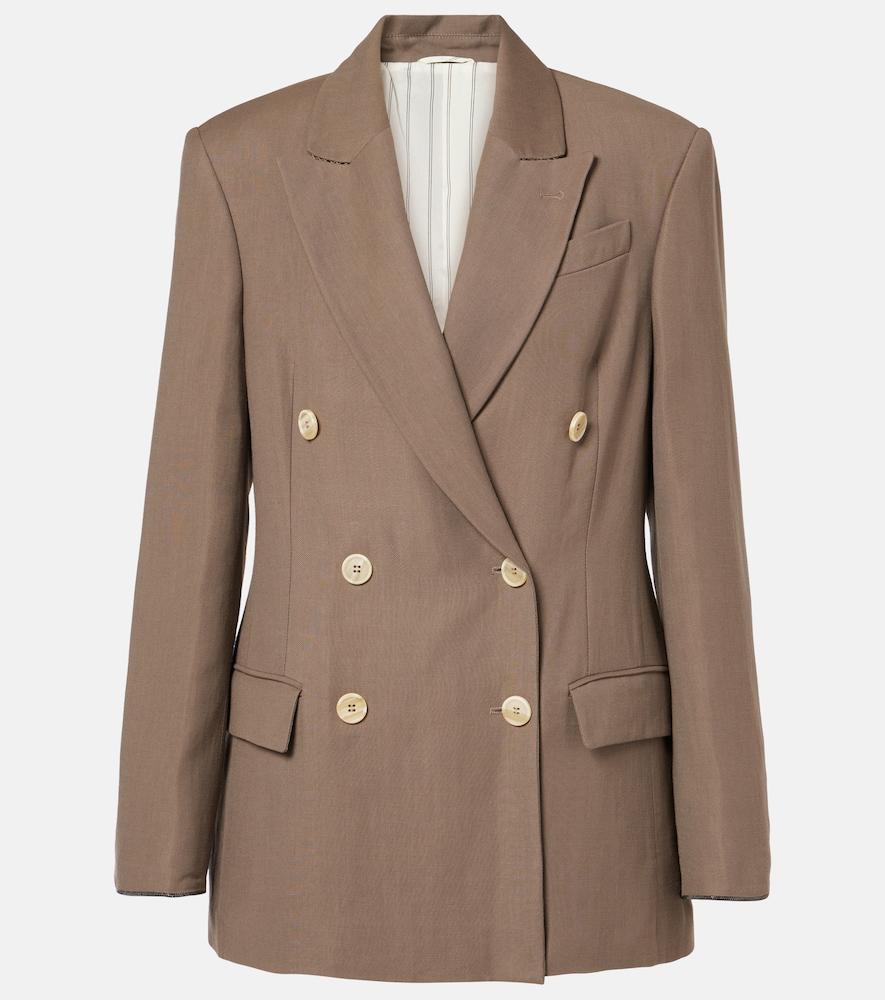 brunello cucinelli double-breasted blazer