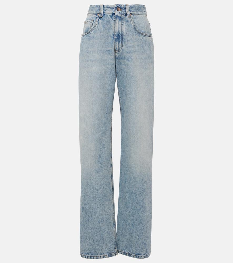 brunello cucinelli high-rise straight jeans