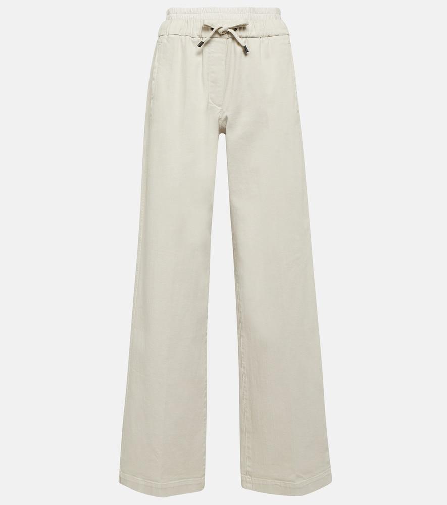 brunello cucinelli high-rise wide-leg jeans
