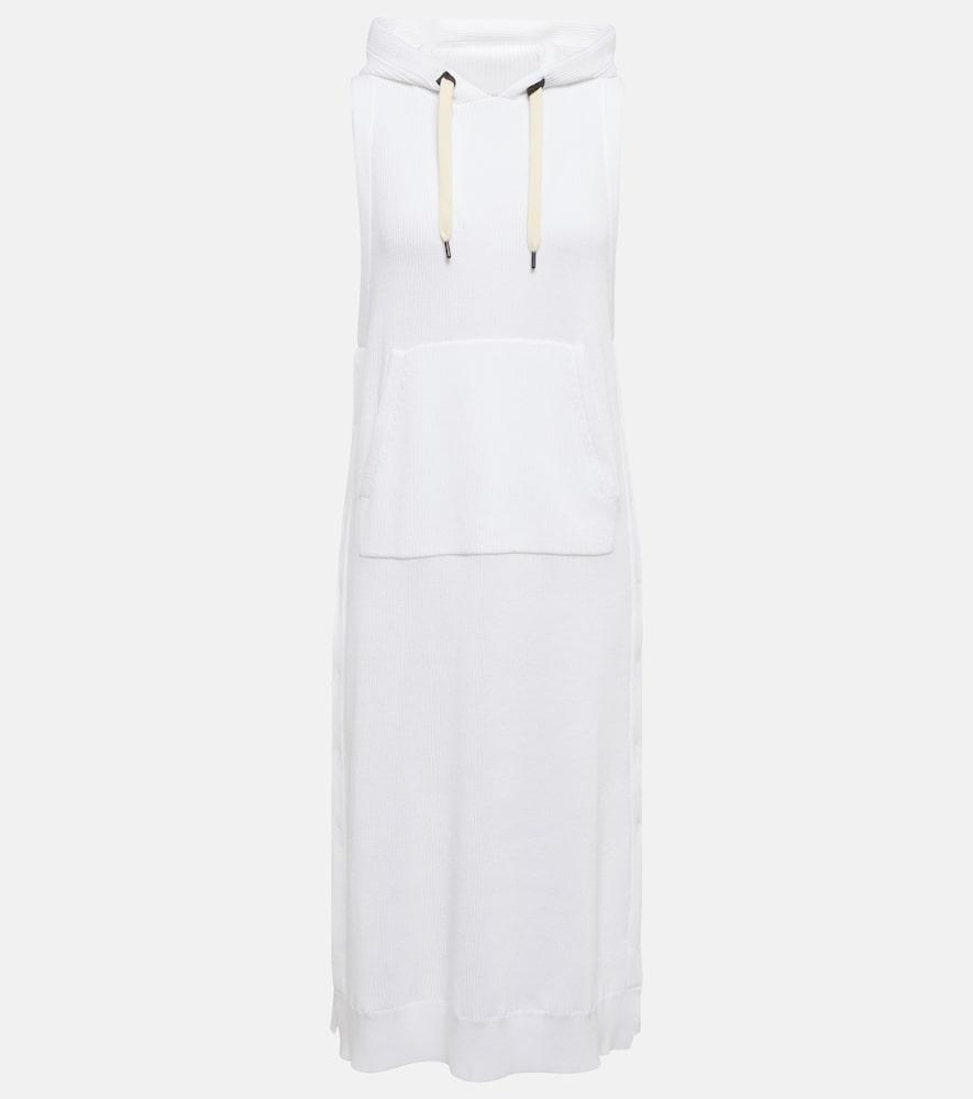 brunello cucinelli hooded midi dress
