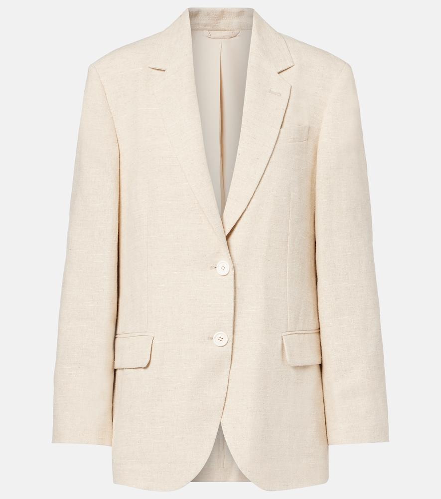 brunello cucinelli linen-blend blazer