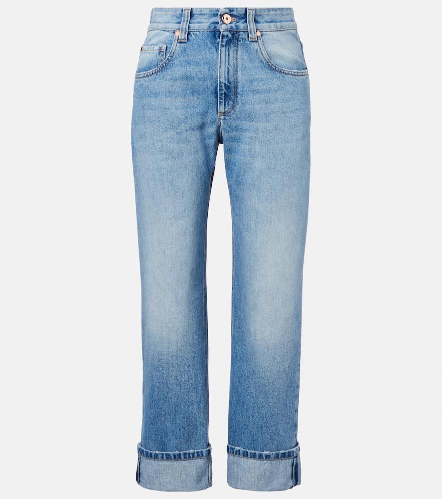 brunello cucinelli low-rise straight jeans